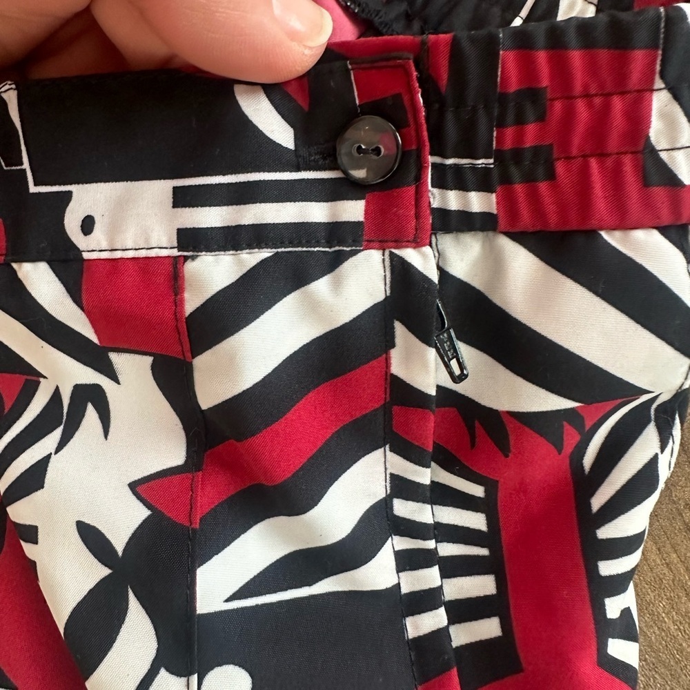Vintage Prince Sportswear Abstract Print Skirt Black Red White Size 14 - Picture 7 of 7